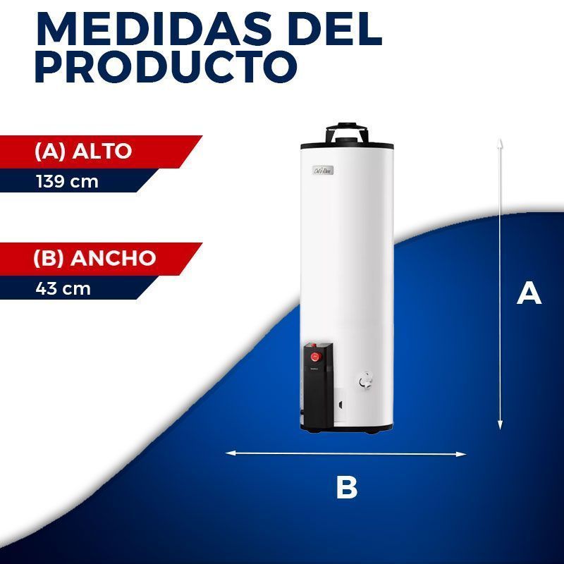 Calentador Deposito Calorex Maximus 106 L Gas LP 3 Servicios