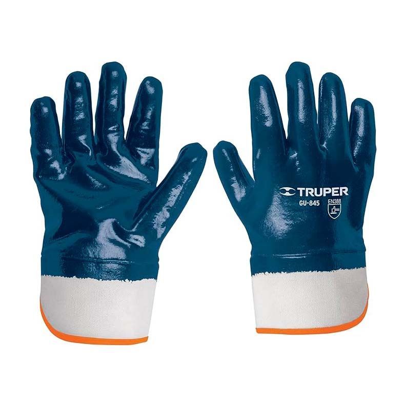 Guantes de algodón recubiertos de nitrilo unitalla