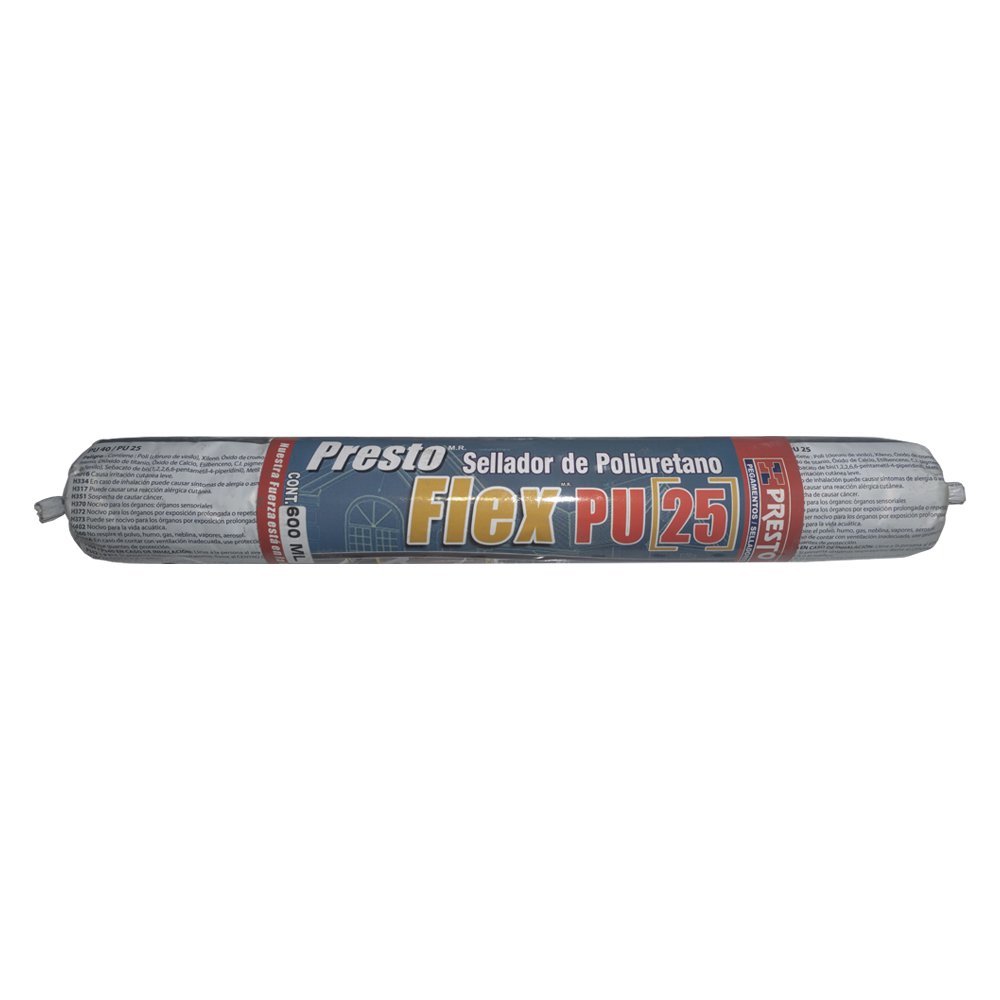 Sellador Poliuretano Presto Flex PU25 Blanco 600 ML