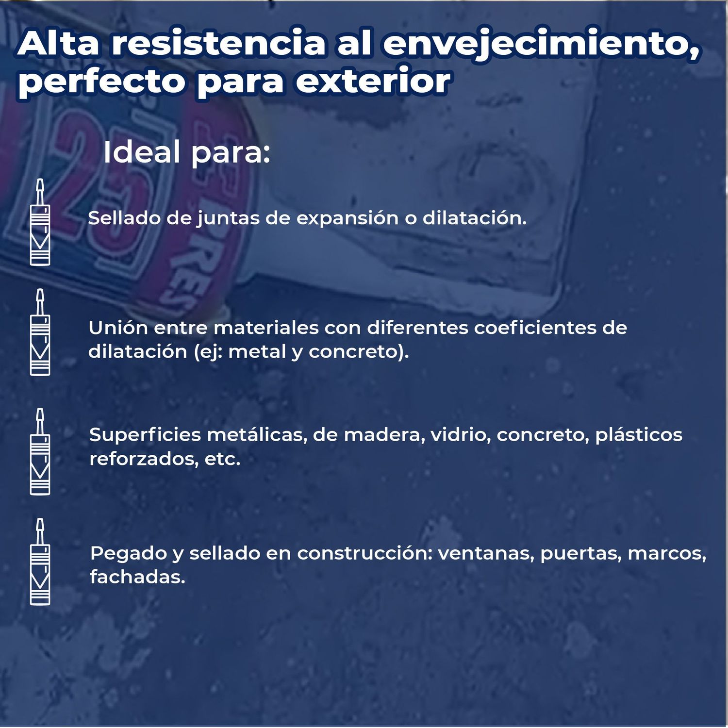 Sellador Poliuretano Presto Flex PU25 Blanco 600 ML