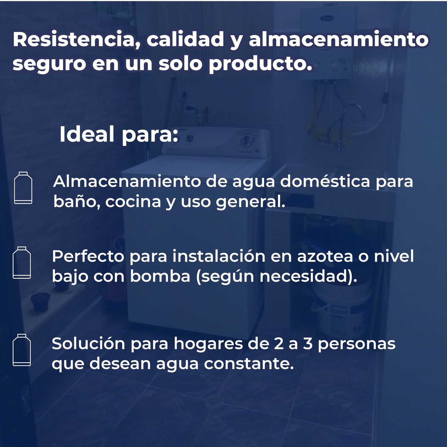 Tinaco Rotoplas Plus Beige 1100 L c/herrajes y Filtro