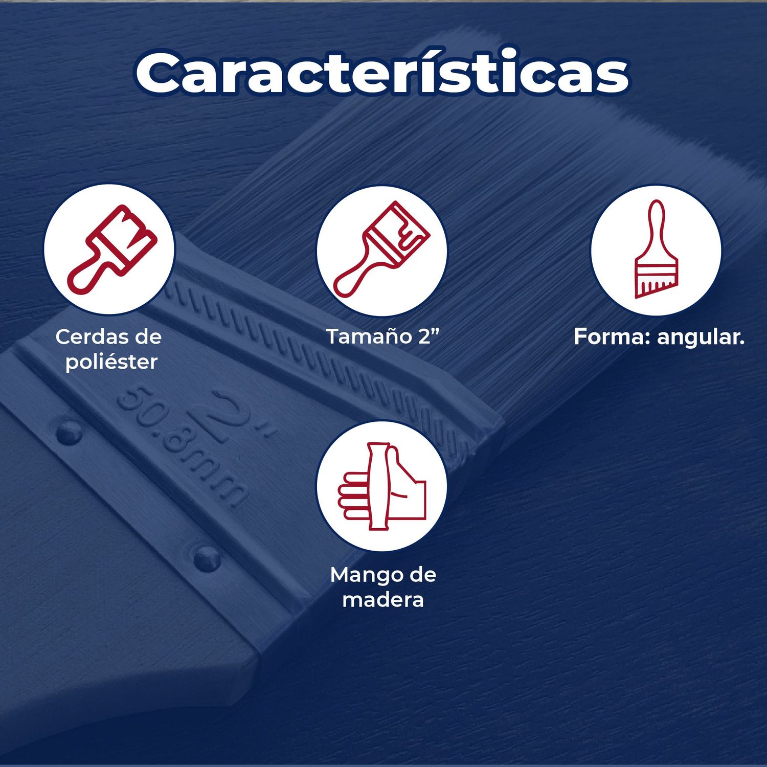 Brocha de Poliéster Project Select Corte Angular BYP 2" Pulgadas