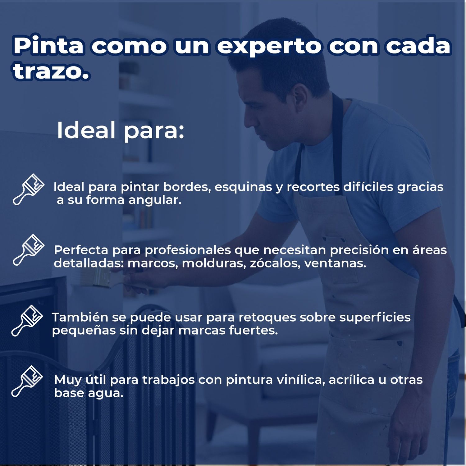 Brocha de Poliéster Project Select Corte Angular BYP 3" Pulgadas