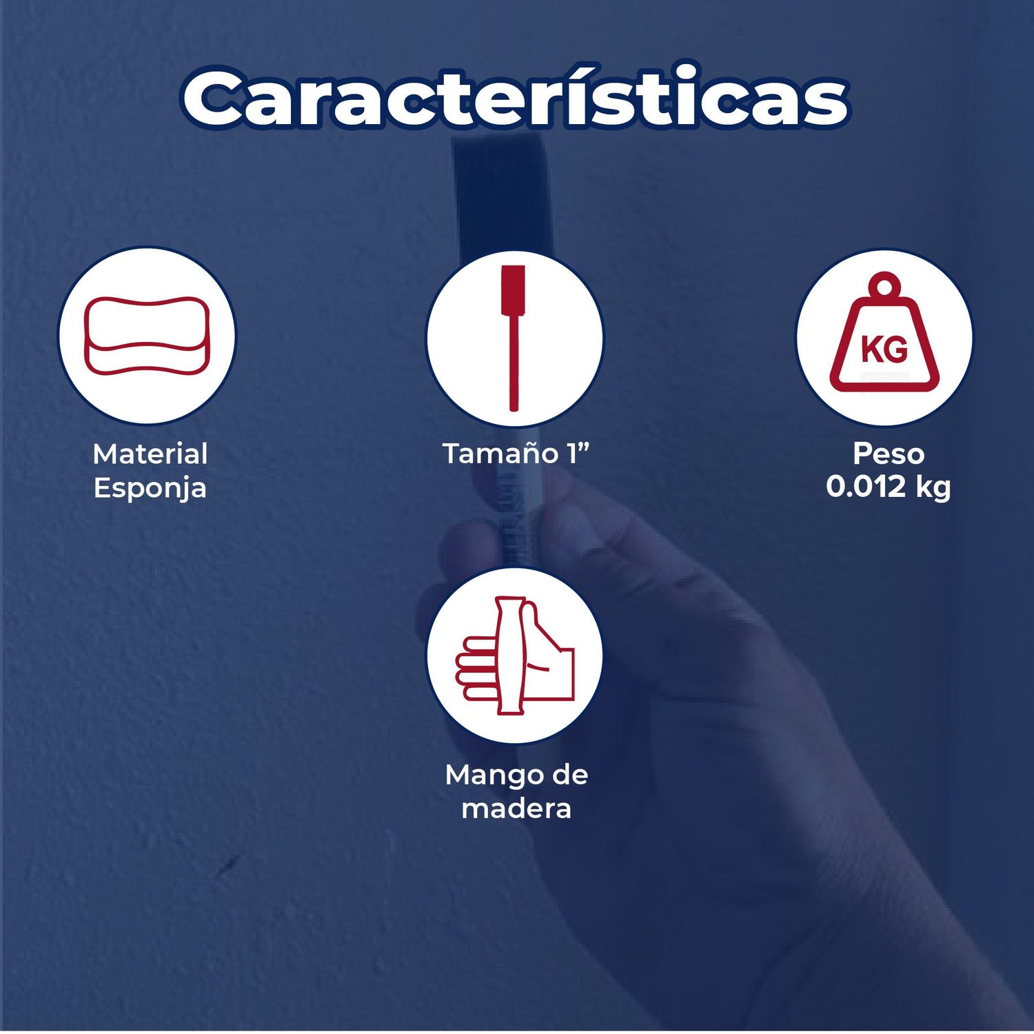 Brocha de Espuma Poliuretano BYP Mayor Precisión 1" Pulgada