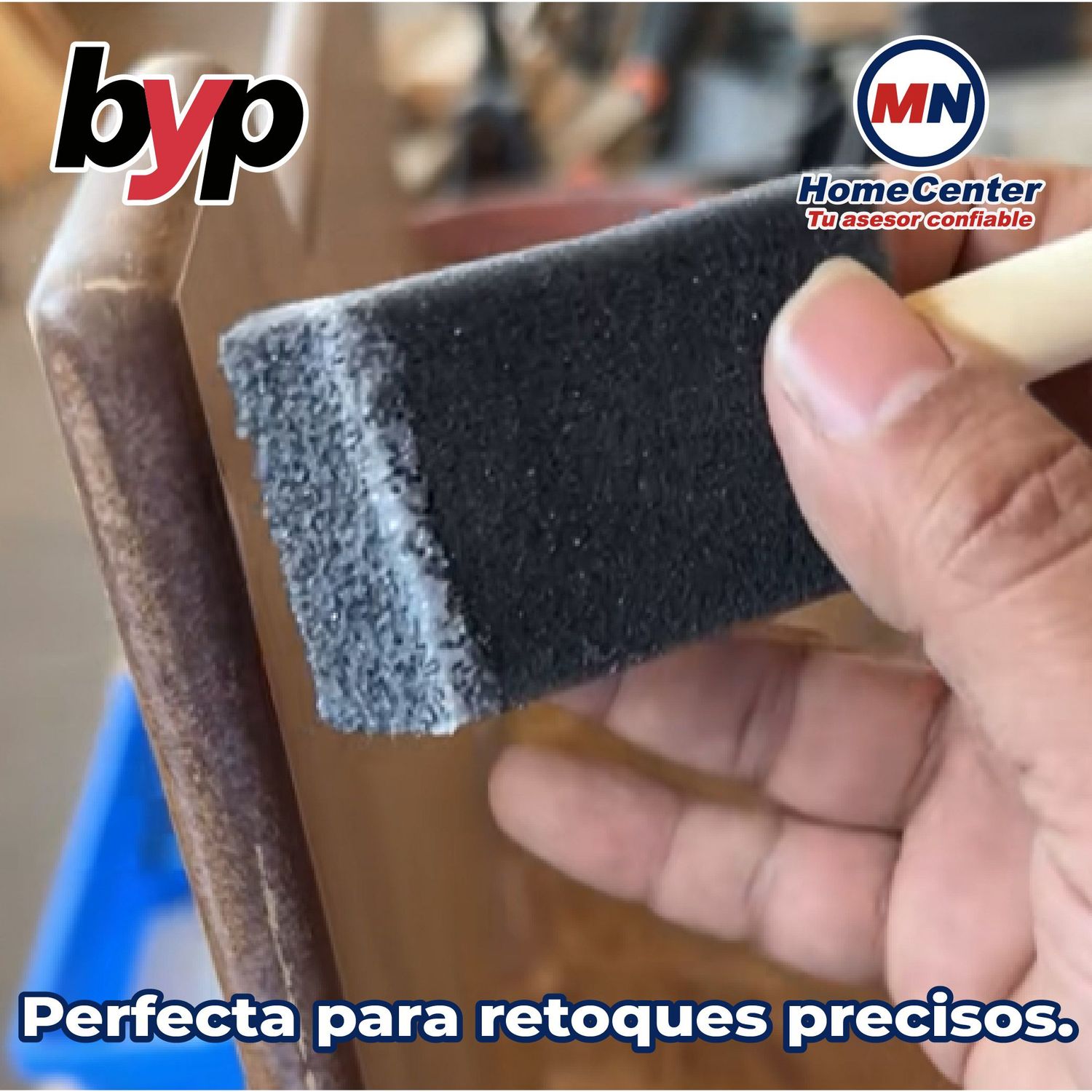 Brocha de Espuma Poliuretano BYP Mayor Precisión 1" Pulgada