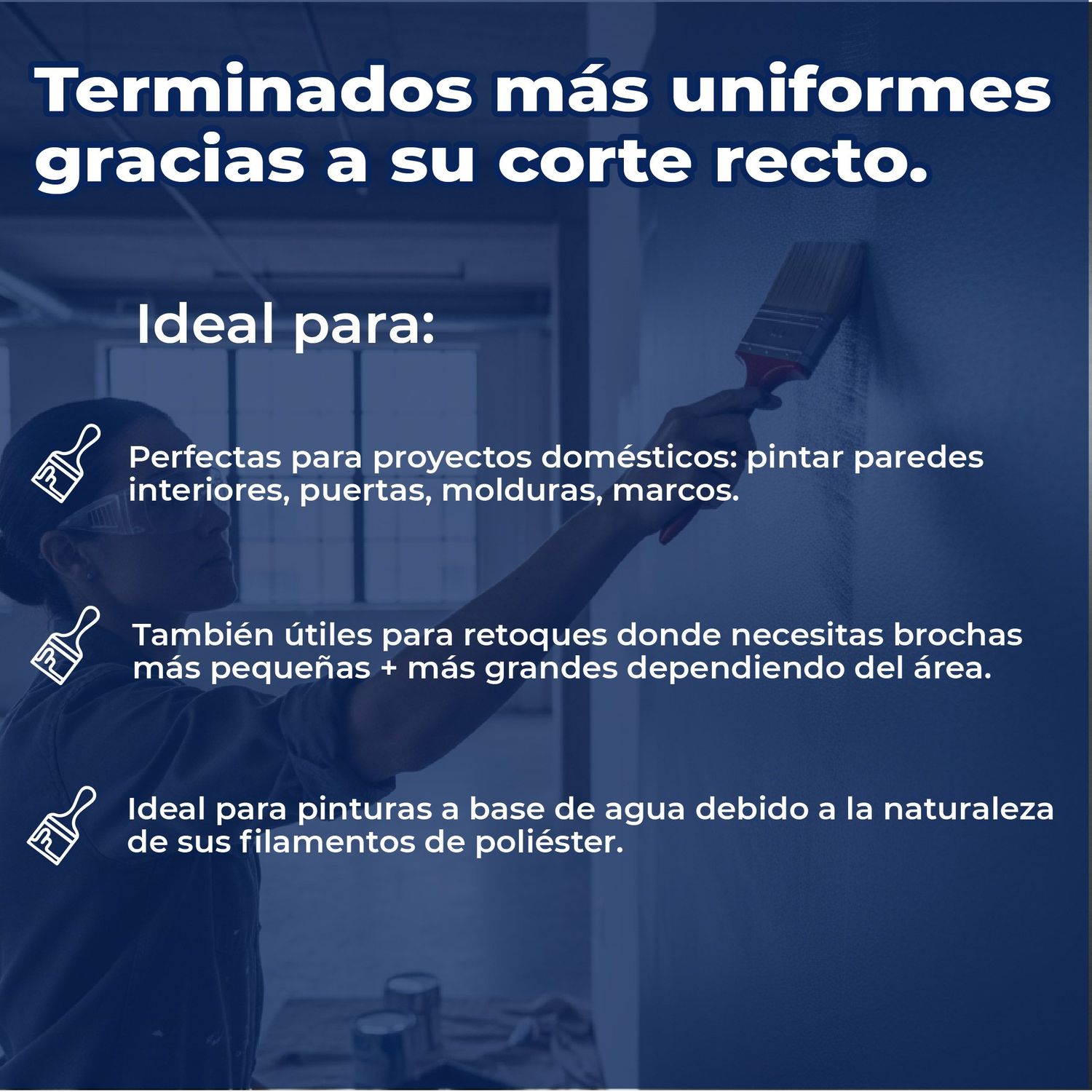 Brochas de Poliéster con 4 Piezas BYP