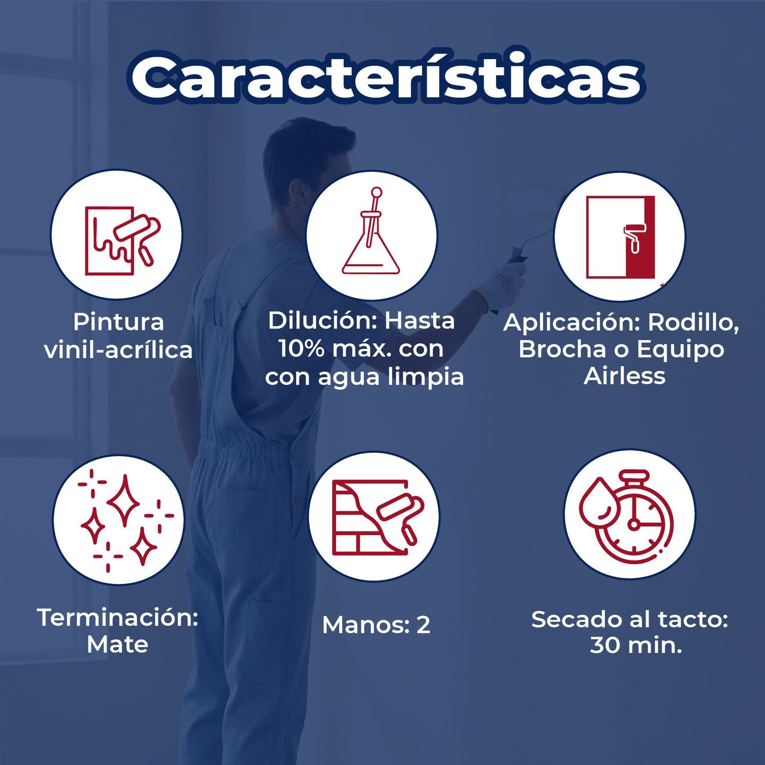 Pintura Vinil Acrílica Mate Classic Blanco 19 L