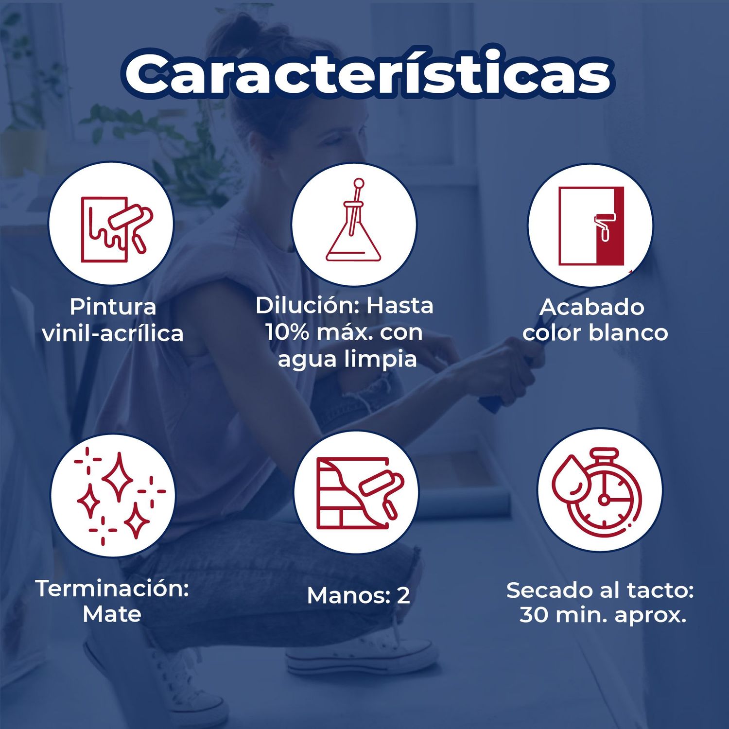 Pintura vinil acrílica mate classic extra white 19 L