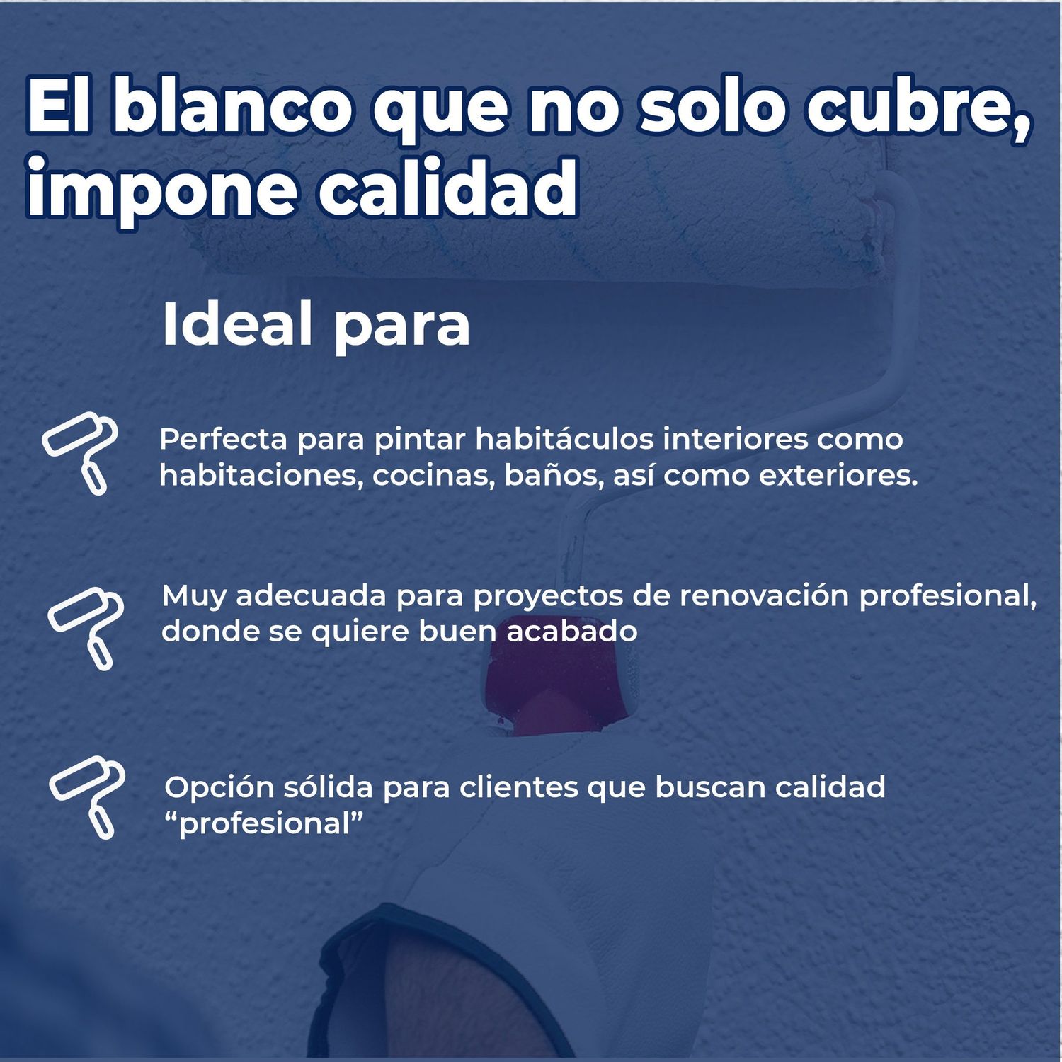 Pintura vinil acrilica mate profesional extra white 19 L