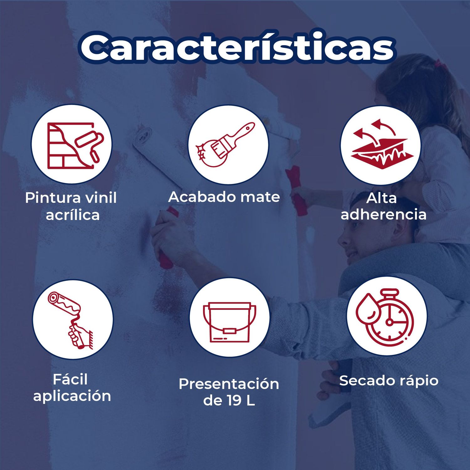 Pintura Vinil Acrílica Mate Design Blanco 19 L