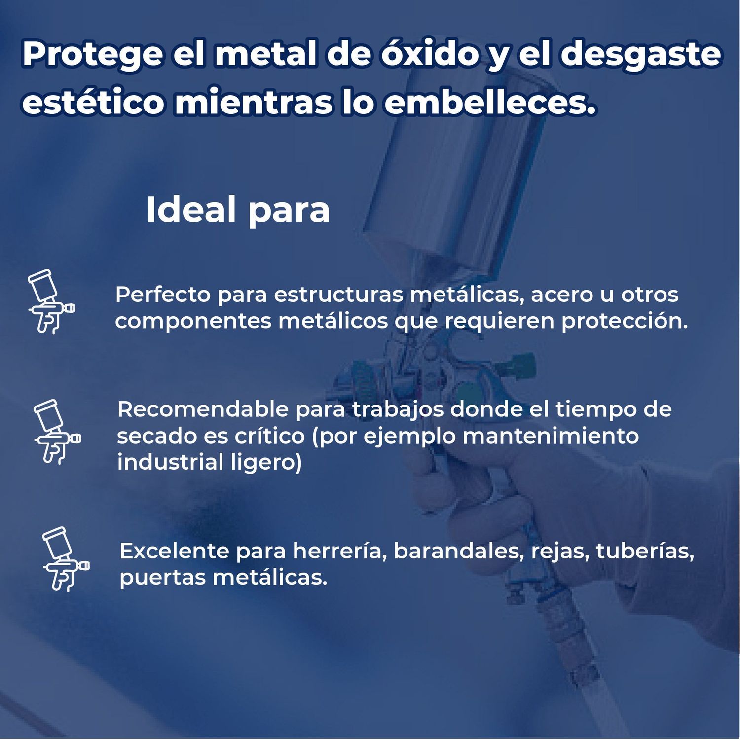 Esmalte Brillante Secado Rápido Metal Clean Blanco 19 L