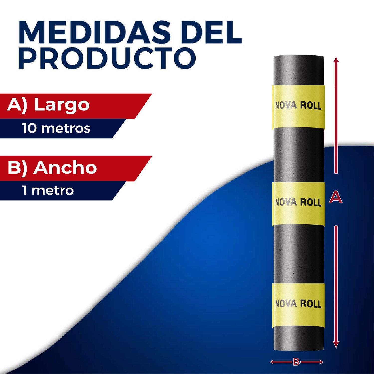 Imper Prefabricado SBS Novaroll 3.5 mm Fibra Vidrio Blanco