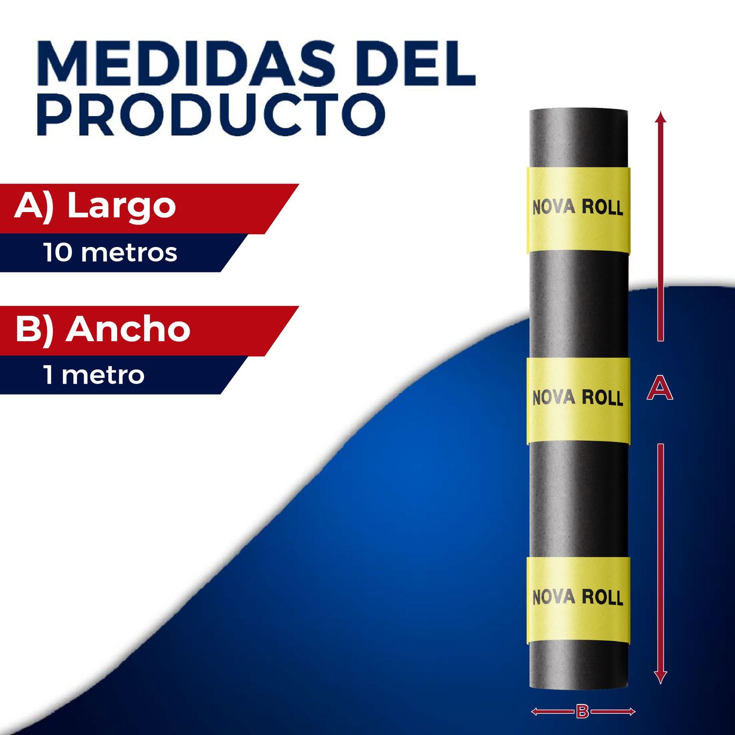 Imper Prefabricado SBS Novaroll 3.5 mm Fibra Vidrio Terracota