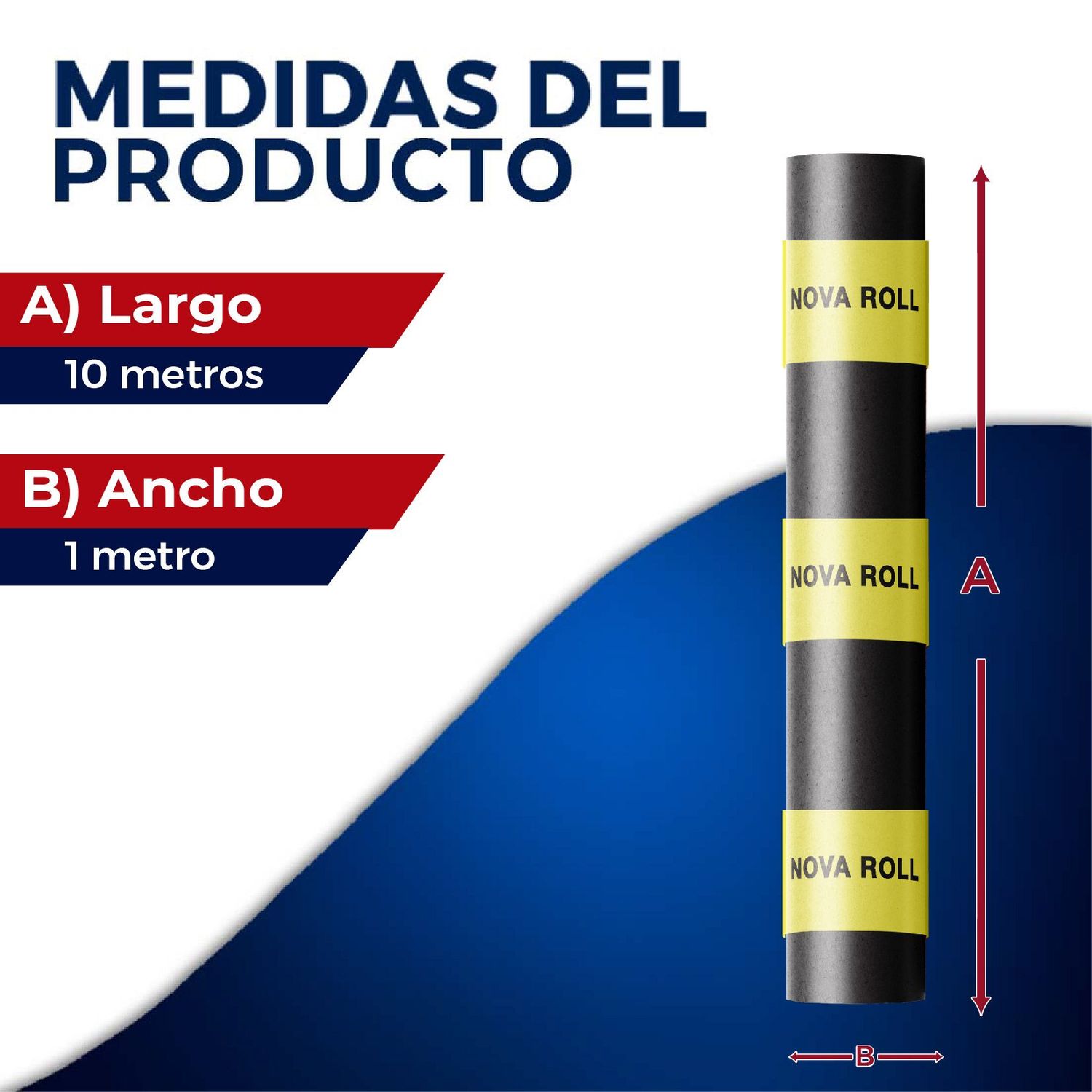 Imper Prefabricado SBS Novaroll 4.00 mm Fibra Poliéster Bl