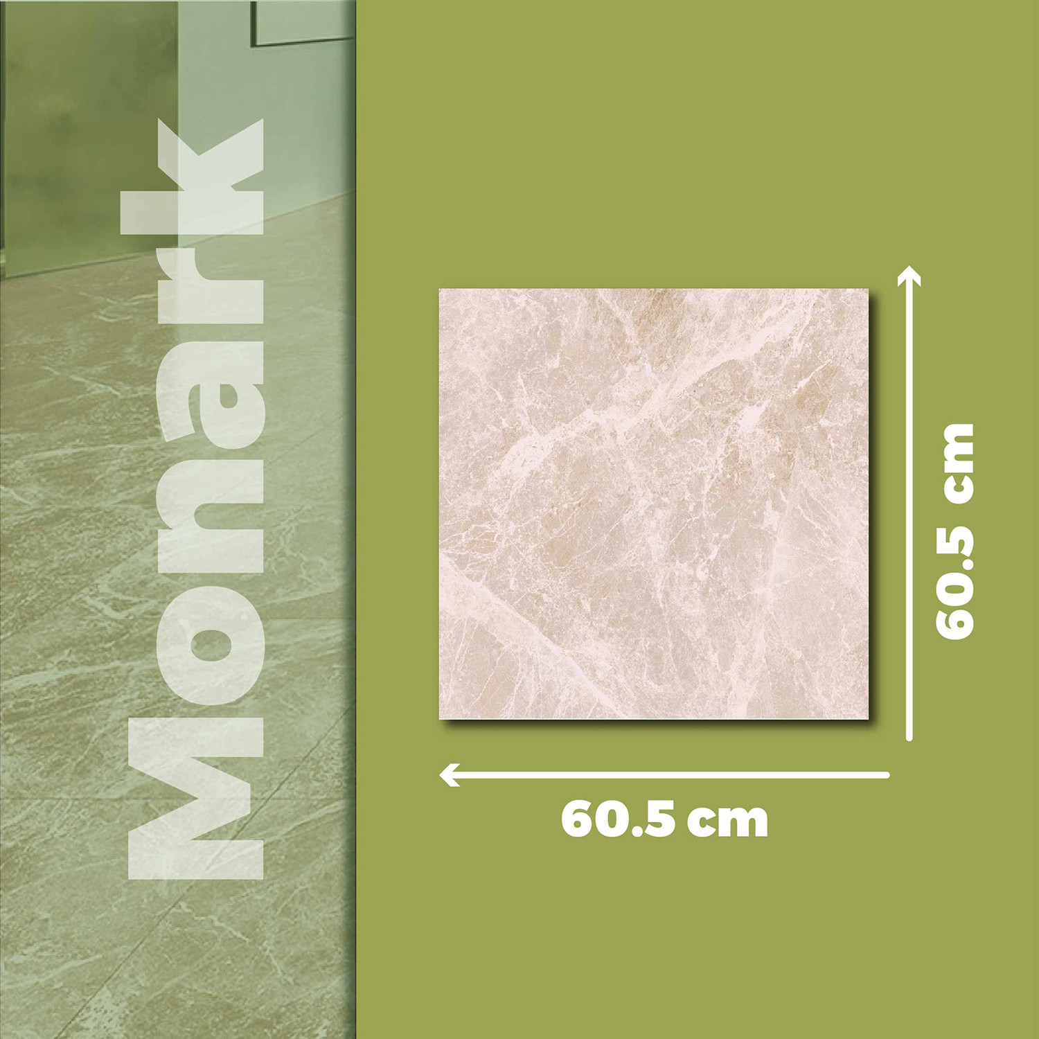 Piso Monark Beige Daltile 60.5 x 60.5 cm