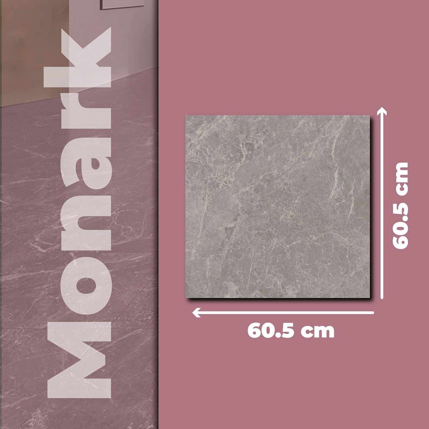 Piso Monark Gray Daltile 60.5x60.5 cm