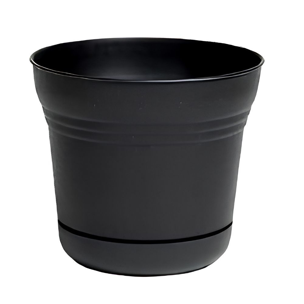 Maceta Saturno Color Negro 25.40 CM