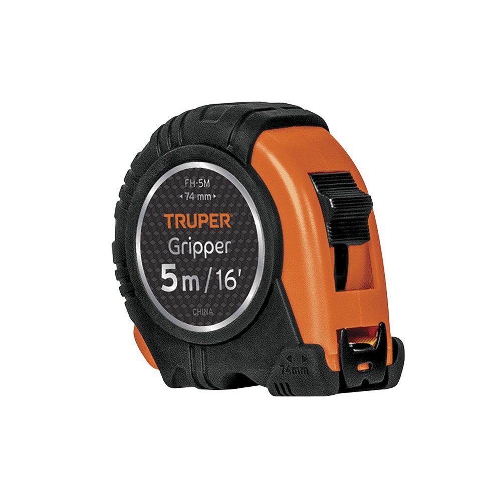 Cinta de Medir Truper Flexómetro Gripper Contra Impactos 5 MTS