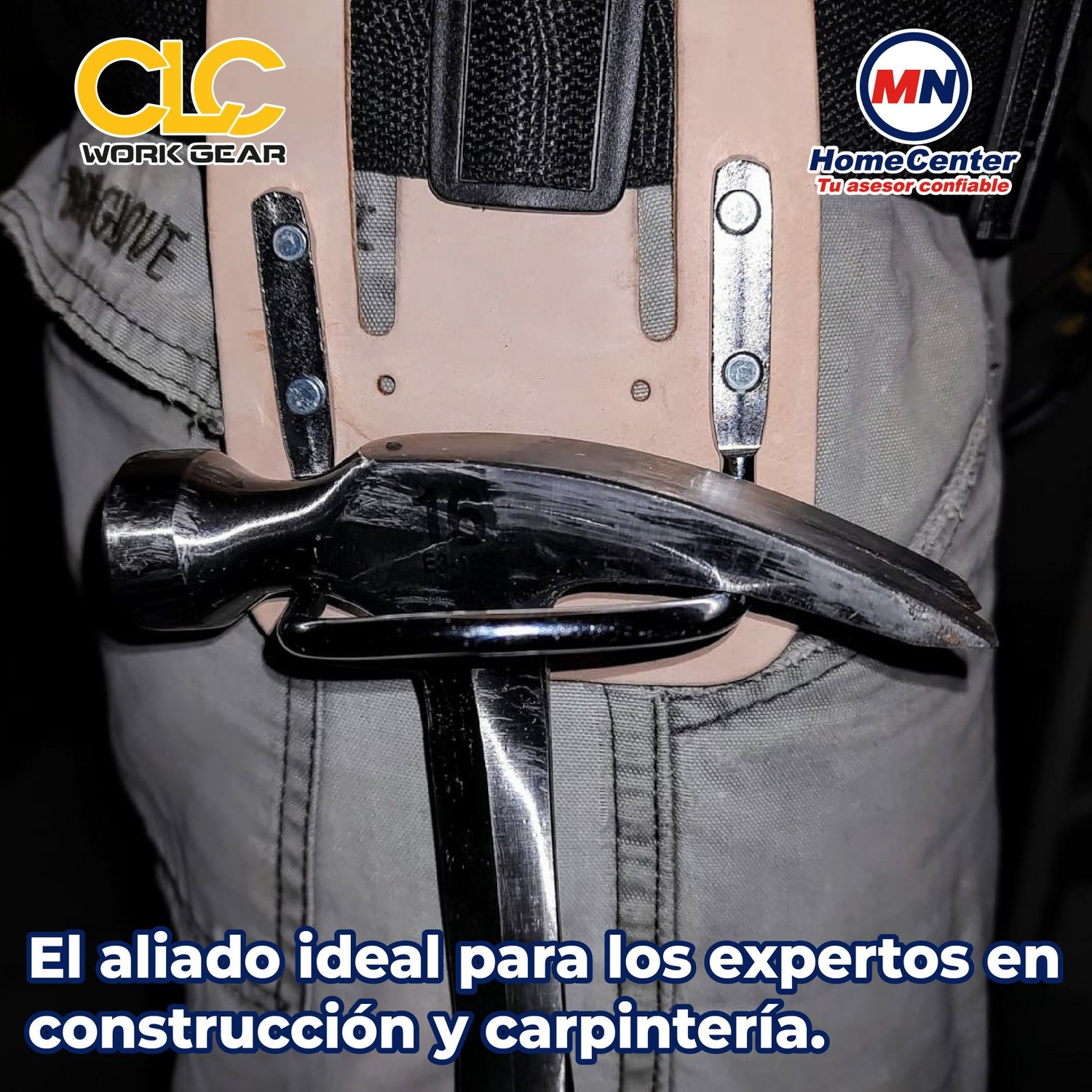 Porta Martillo C/Eslabón Acero Cuero