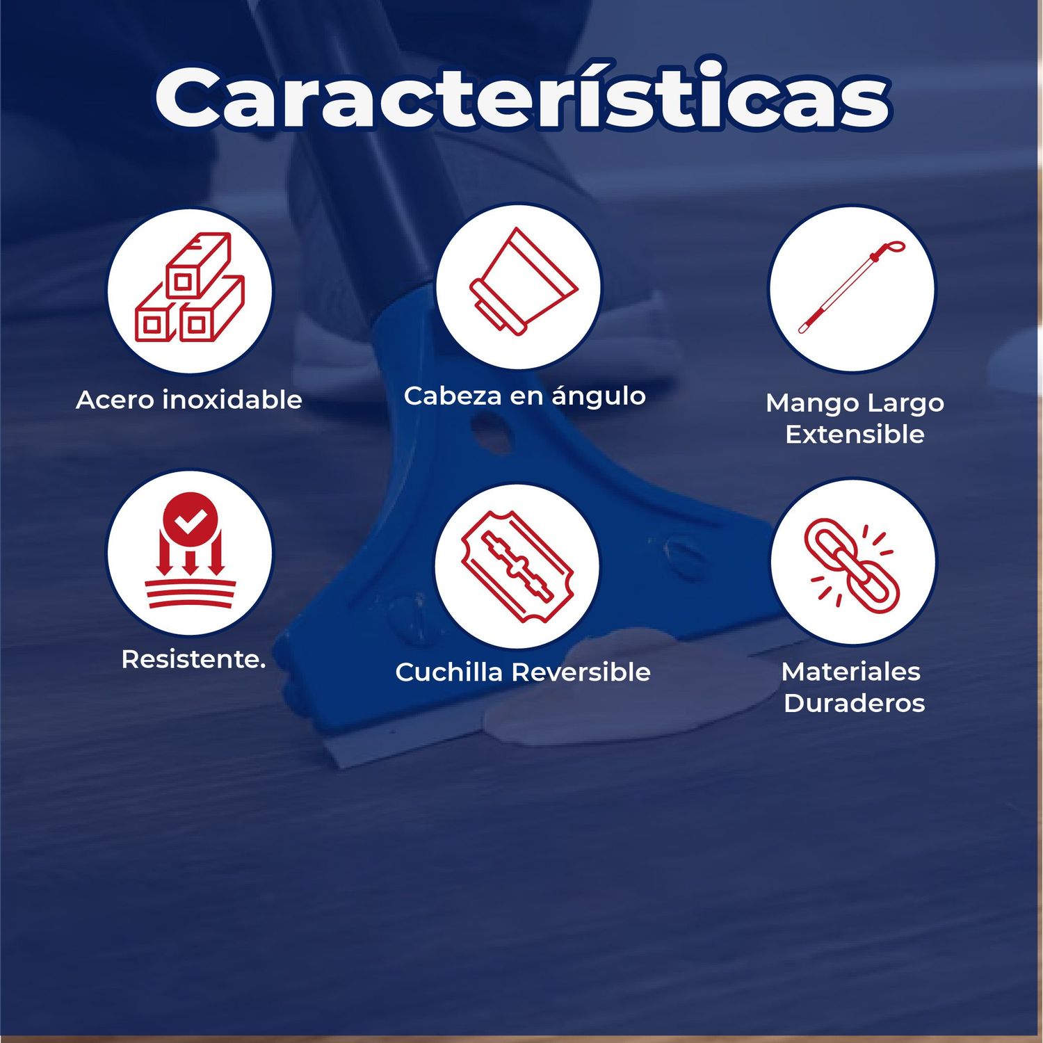 Raspador P/Piso C/Mango Extensible 0.91 M