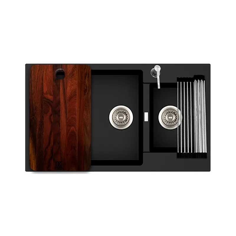 Fregadero Kele Quarzo 86X50X20 CM KQD3420A Espresso.