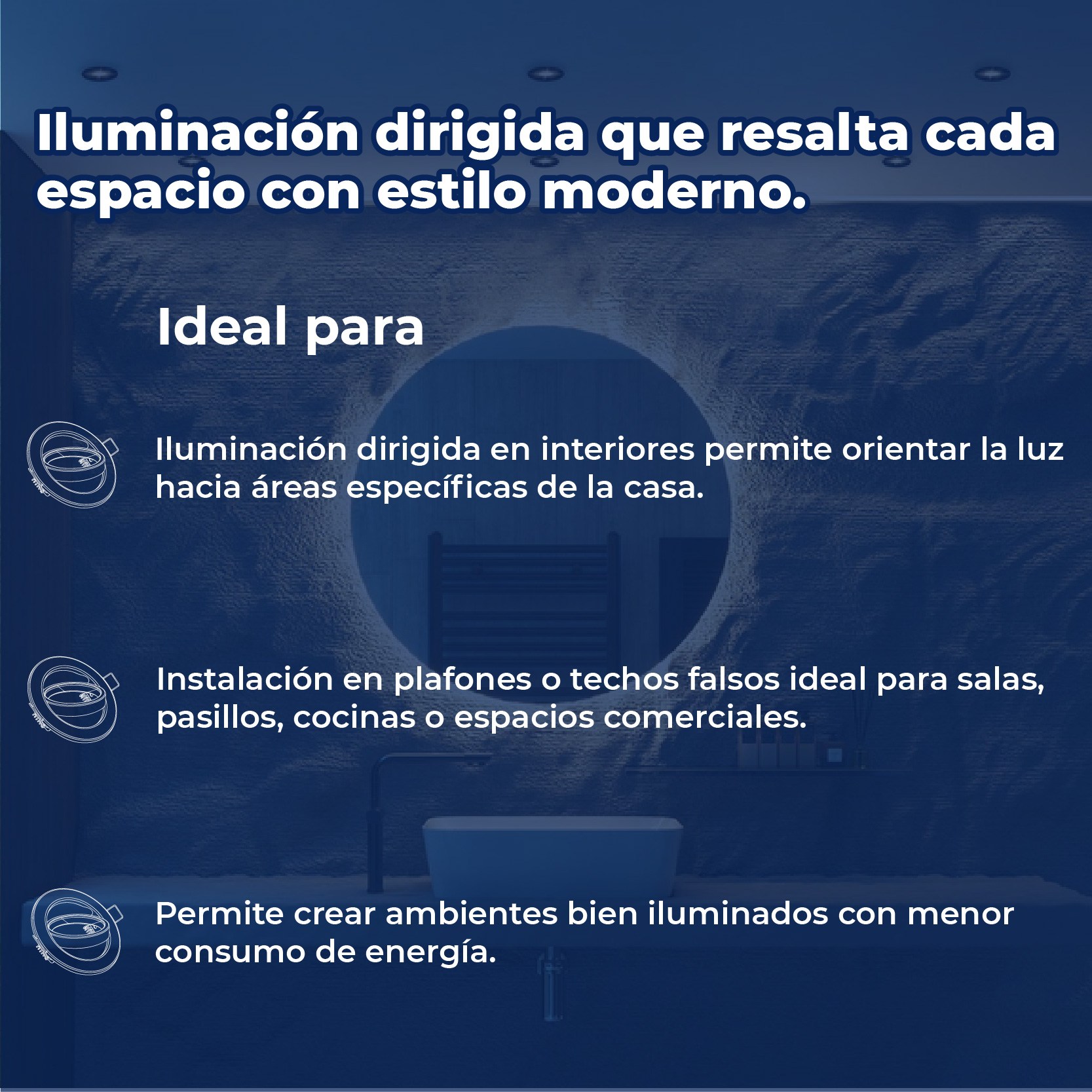 Spot Empotrable MR16 Dirigible Negro