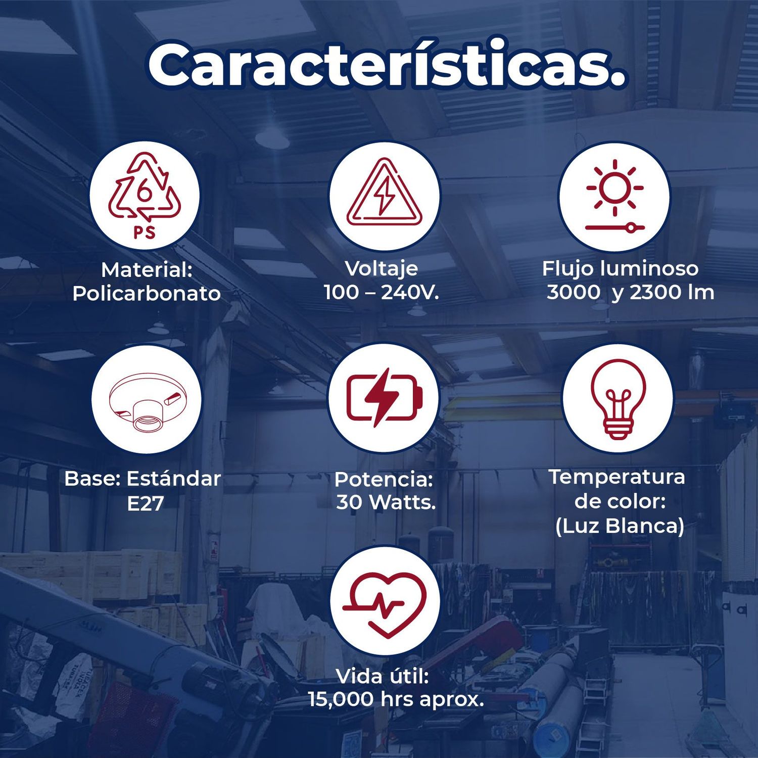 Foco Led Alta Potencia aksi 30 W Luz Blanca E27