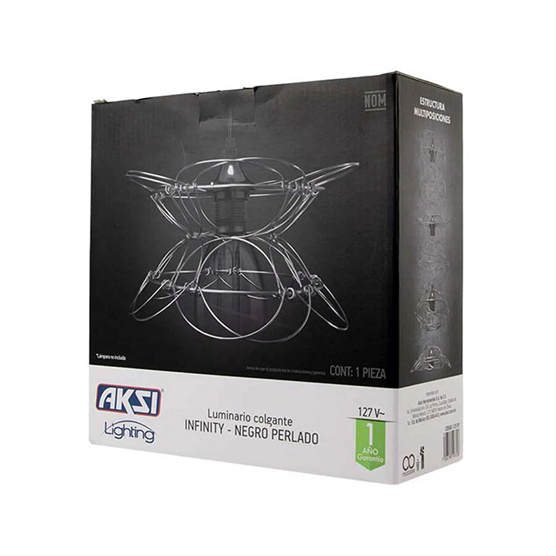 Luminario Colgante INIFINITI Negro Perlado