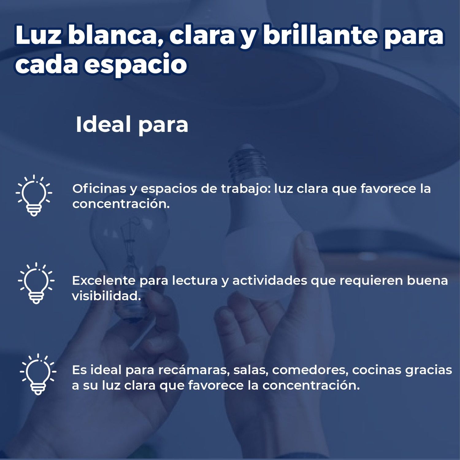 Paquete Foco Led 3 Piezas 9 Watts Luz Blanca