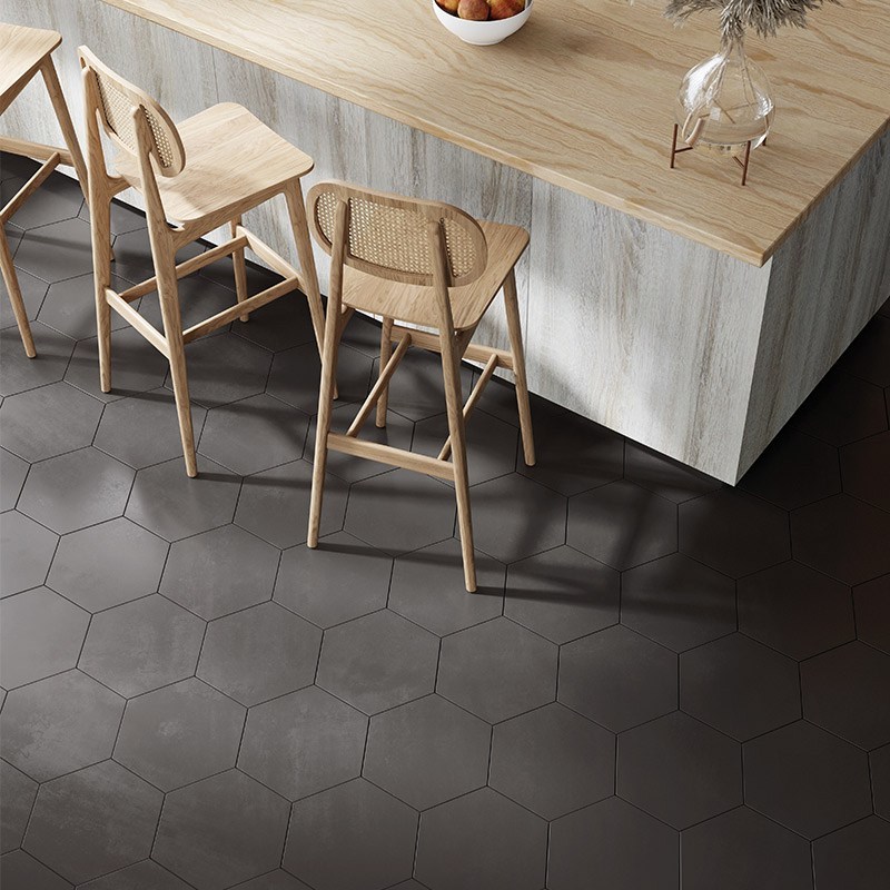 Piso Carrollton Charcoal Cesantoni 23.2x26.6 cm Rectificado