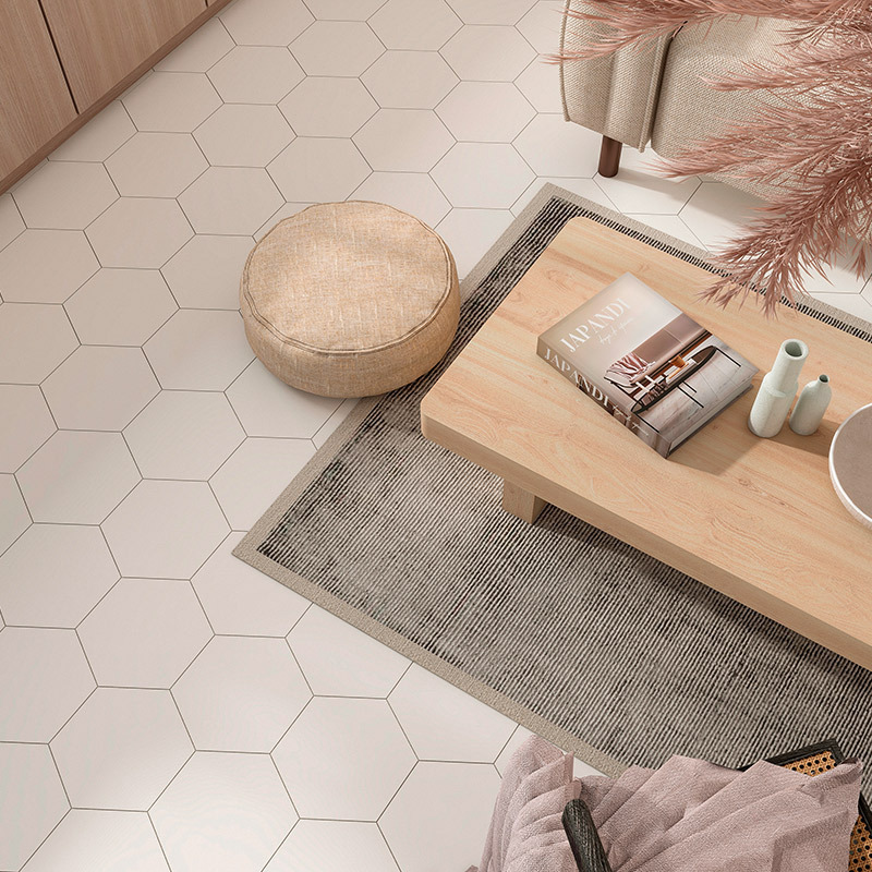 Piso Carrollton White Cesantoni 23.2 x 26.7 cm Rectificado