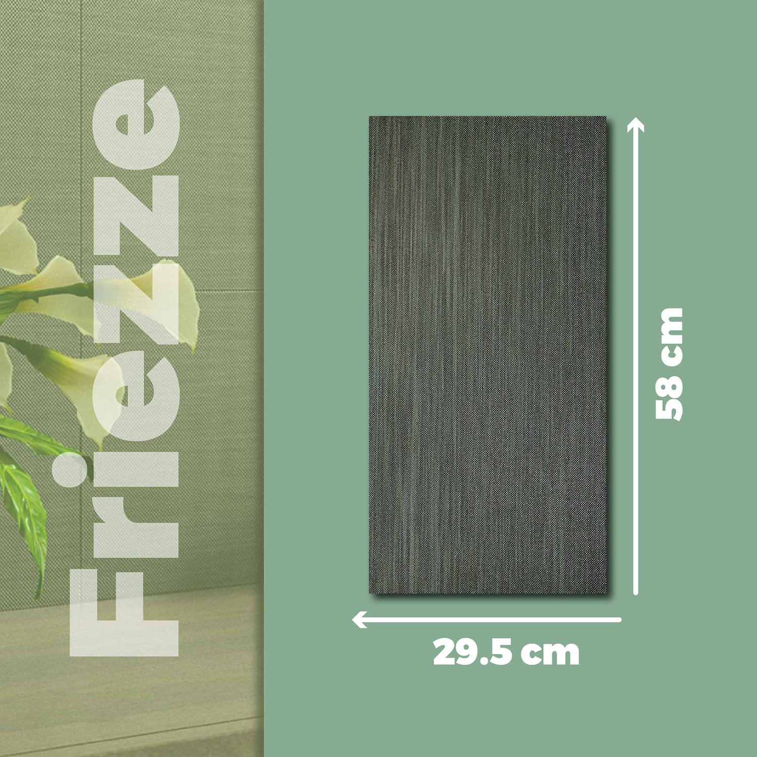 Piso Friezze Grafito Cesantoni 29.5x58 cm Rectificado