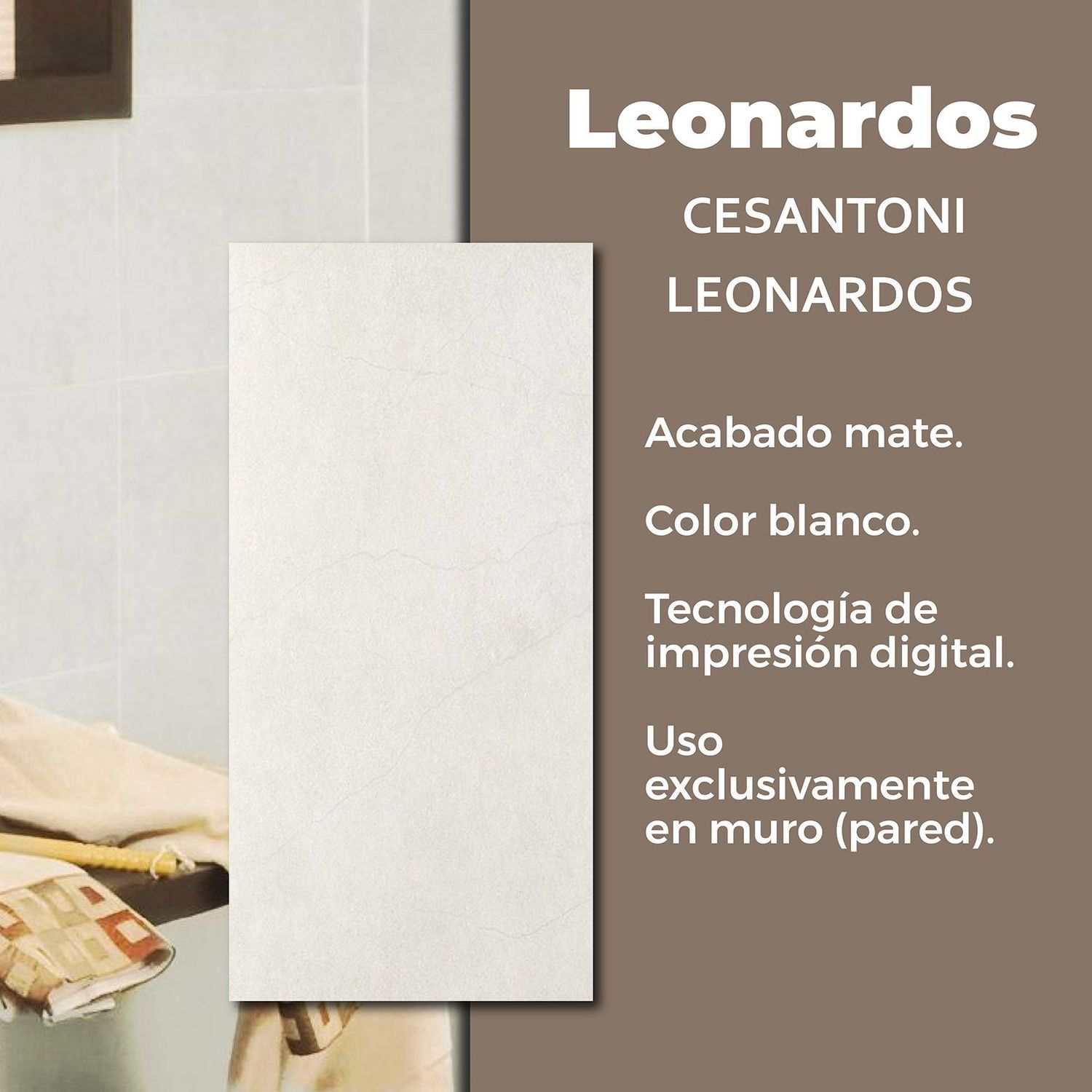 Muro Leonardos Cesantoni 31x61 cm Rectificado