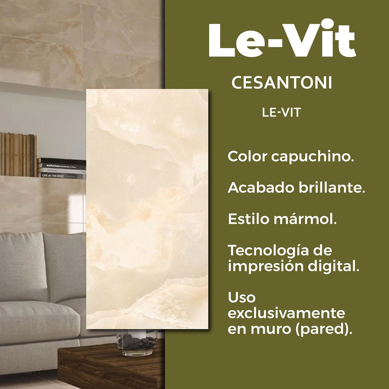 Muro Le-Vit Cesantoni 30 x 60 cm Rectificado