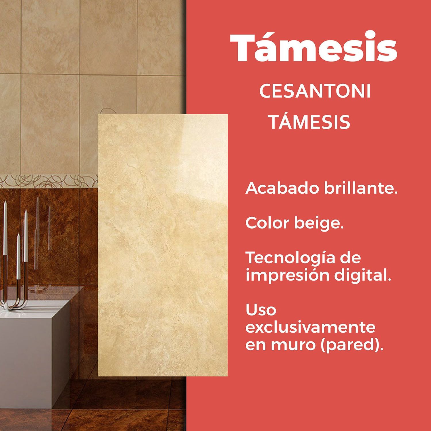 Muro Támesis Cesantoni 30x60 cm Rectificado