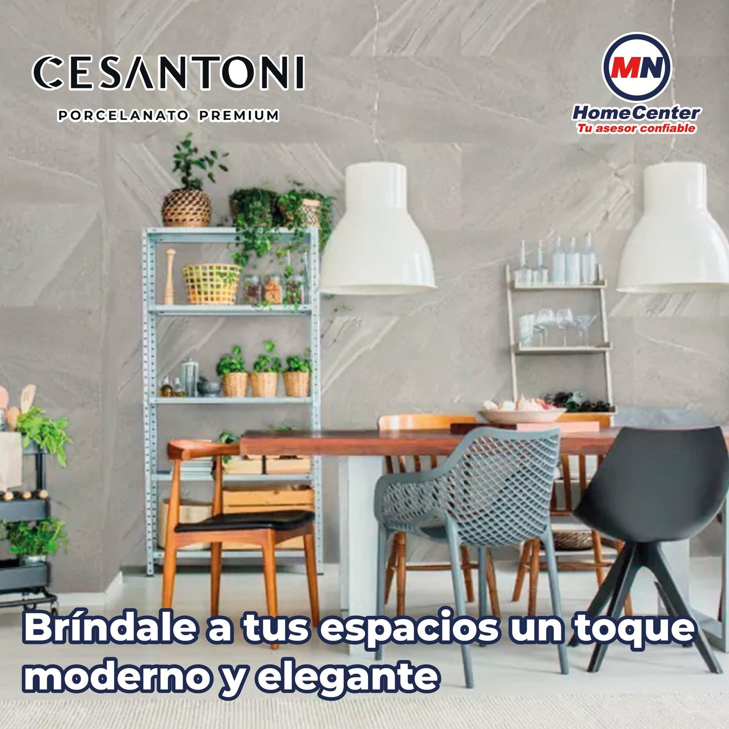 Piso Piamont Gris Cesantoni 45x90 cm Rectificado