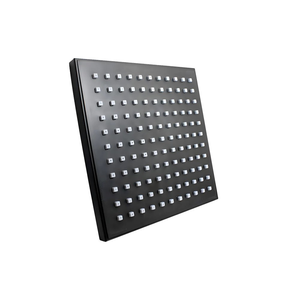 Regadera Sin Brazo Cuadrada Rugo 7 1/2X7 1/2" Acabado Negro