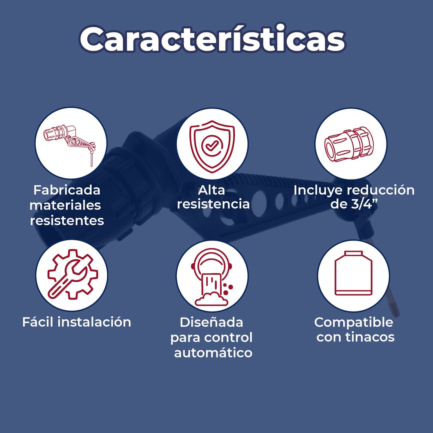 Válvula llenado Rotoplas Para Tinaco C/Reduccion 13MM 3/4 A 1/2