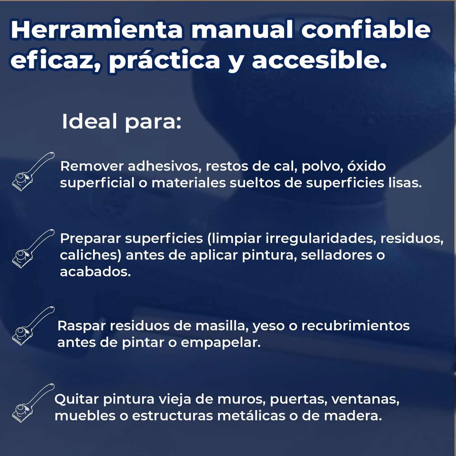 Raspador de extracción Espátula Para Pintura Plateado 6.35 CM