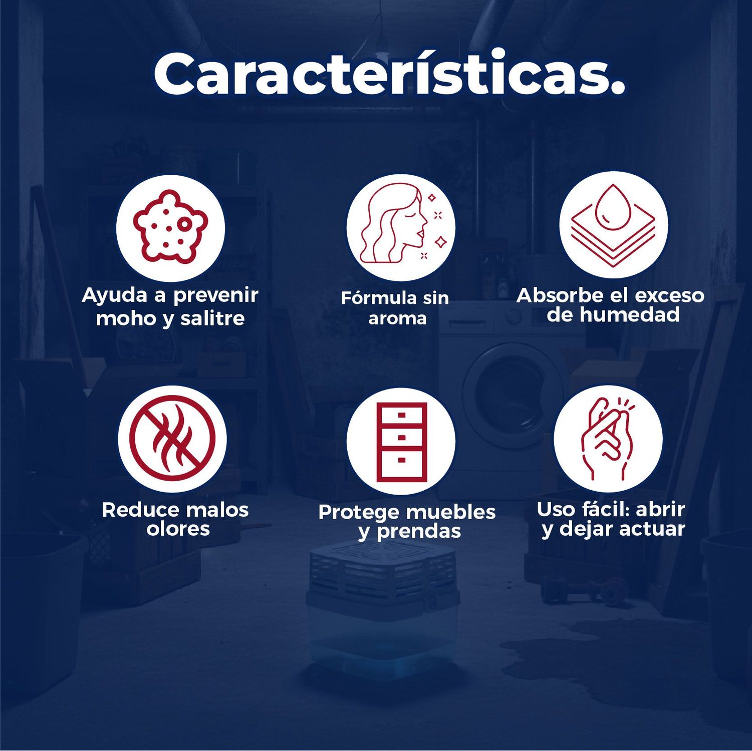 Absorbente de Humedad sin Aroma 15.9 oz Humydry