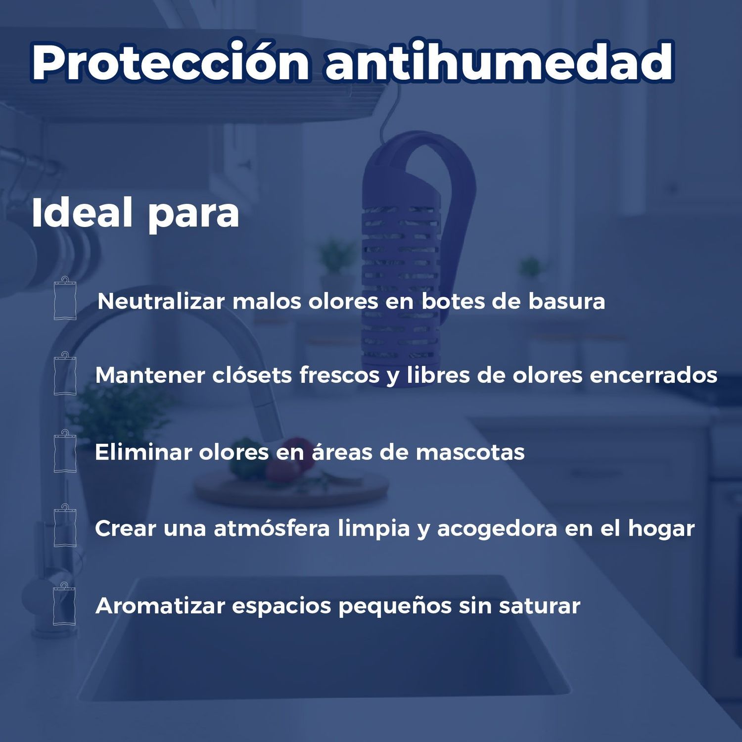 Clip Absorbente de Olores Clip Aire Fresco Lavanda Humydry