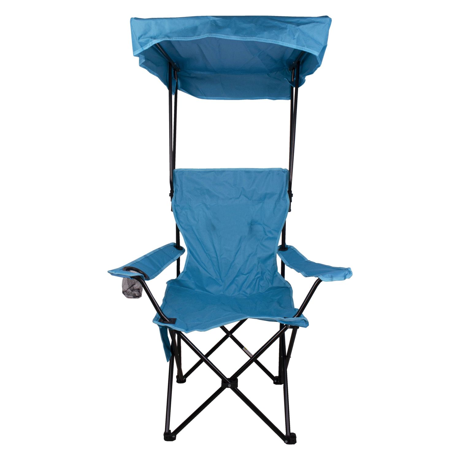 Silla plegable p/playa o camping azul con toldo y bolsa