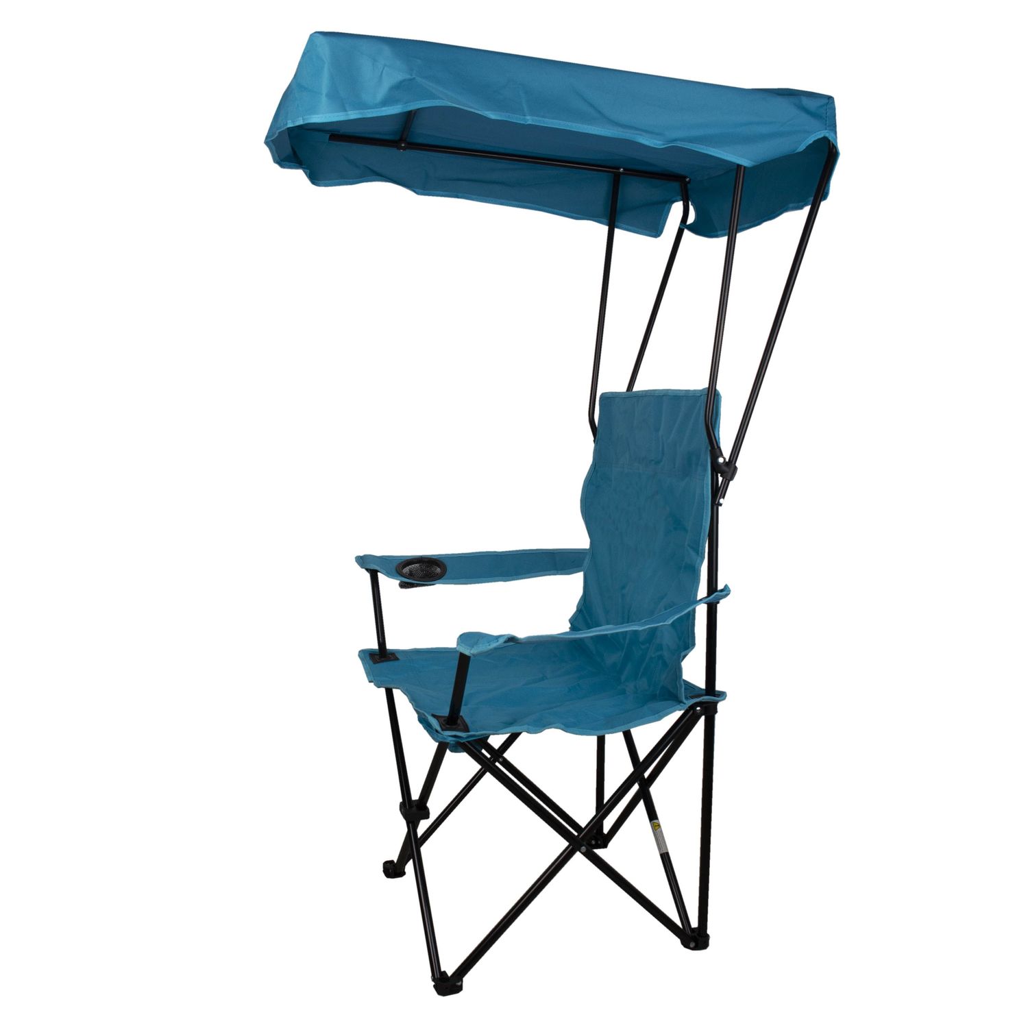 Silla plegable p/playa o camping azul con toldo y bolsa
