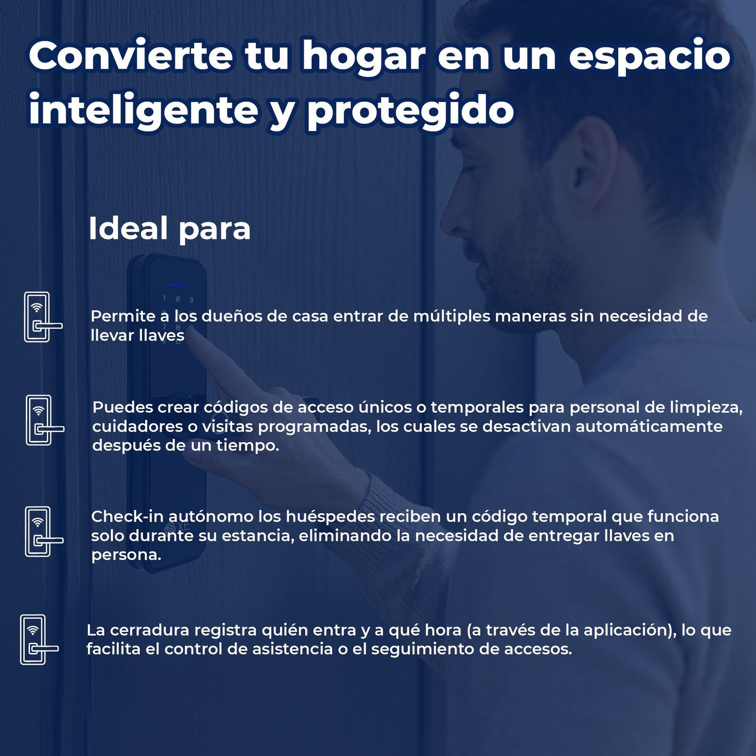 Cerradura Inteligente XE CI-400BT Bluetooth Negro Seguridad