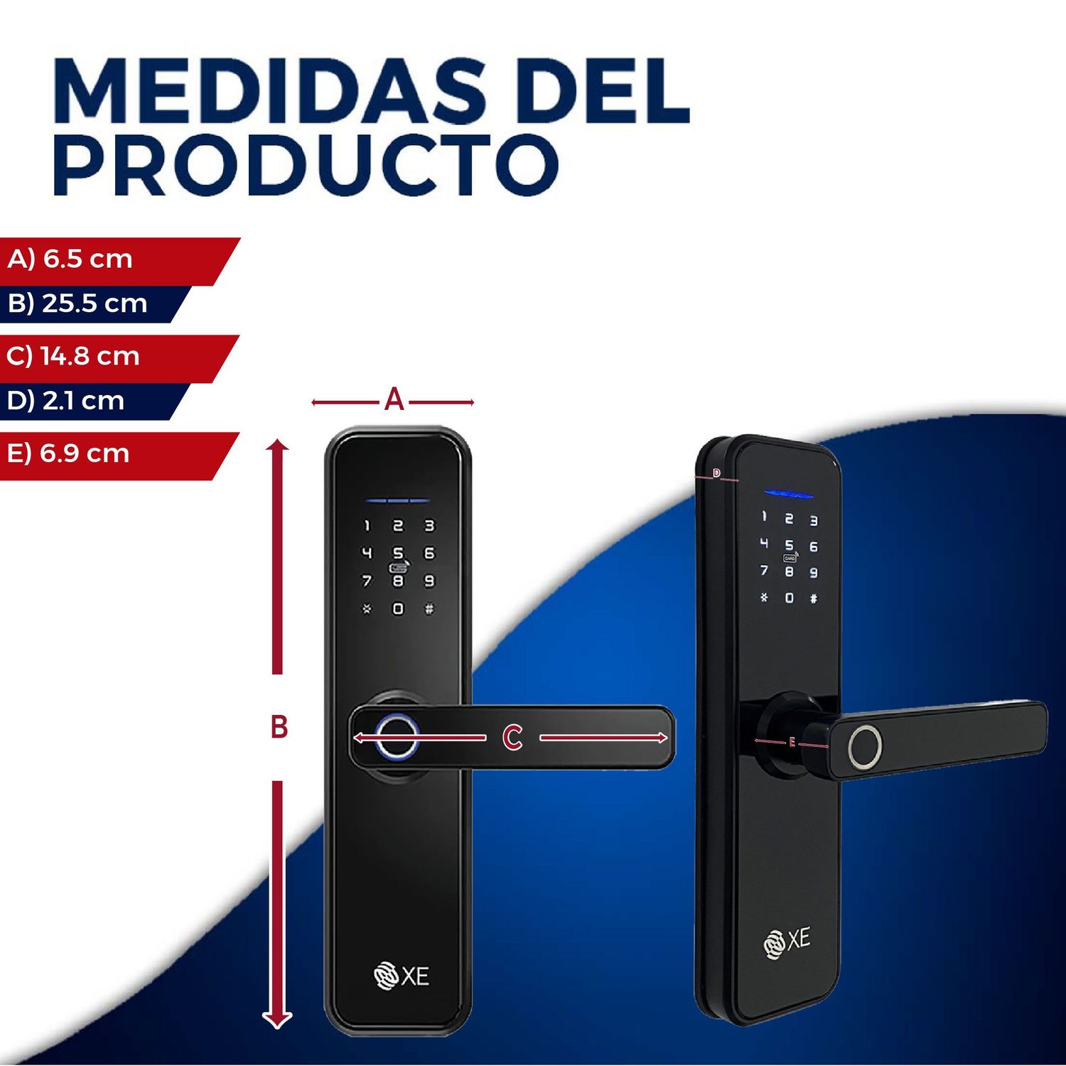 Cerradura Inteligente XE CI-400BT Bluetooth Negro Seguridad