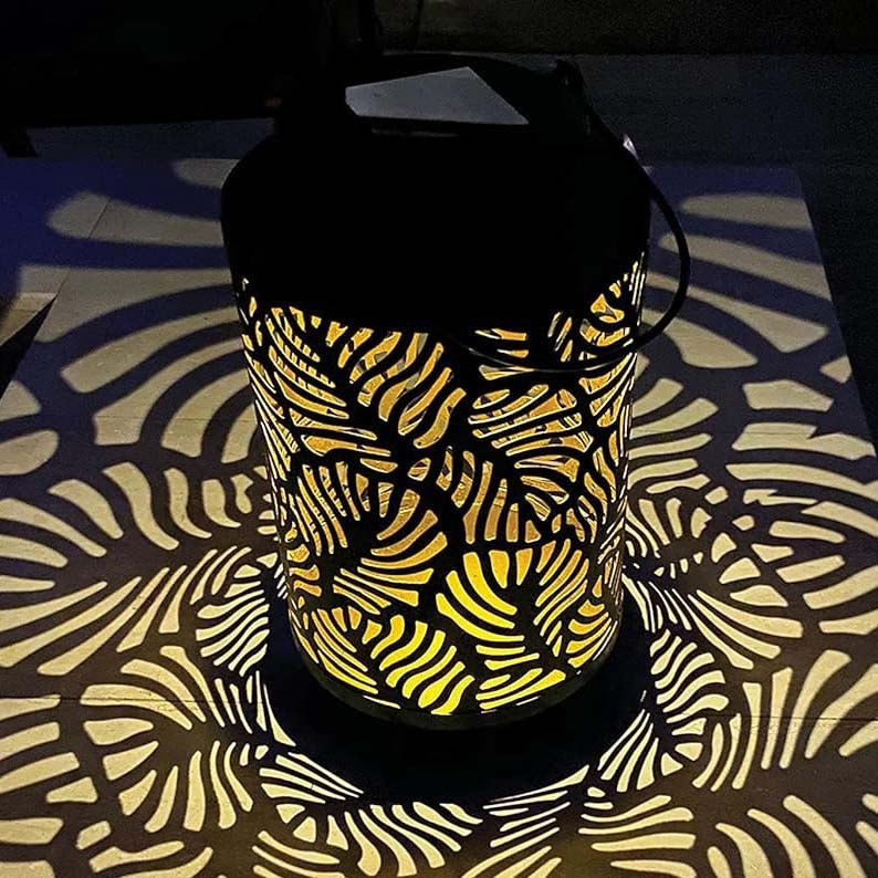 Linterna decorativa solar gold