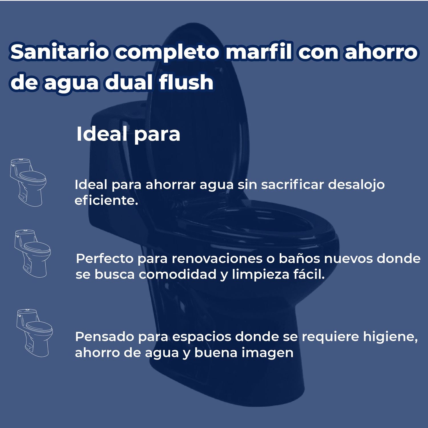 WC one piece Thor Negro Foncer