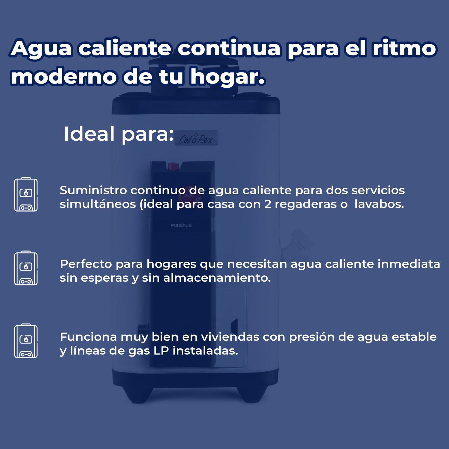 Calentador Paso 6 L Calorex Poderus 1 Servicio Gas Natural