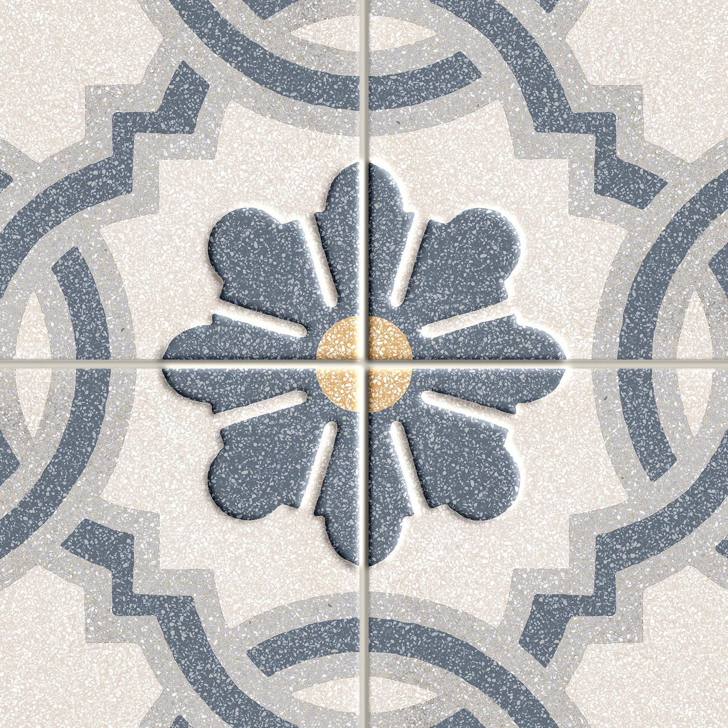 Piso Glitz Blue Daltile 37x37 cm