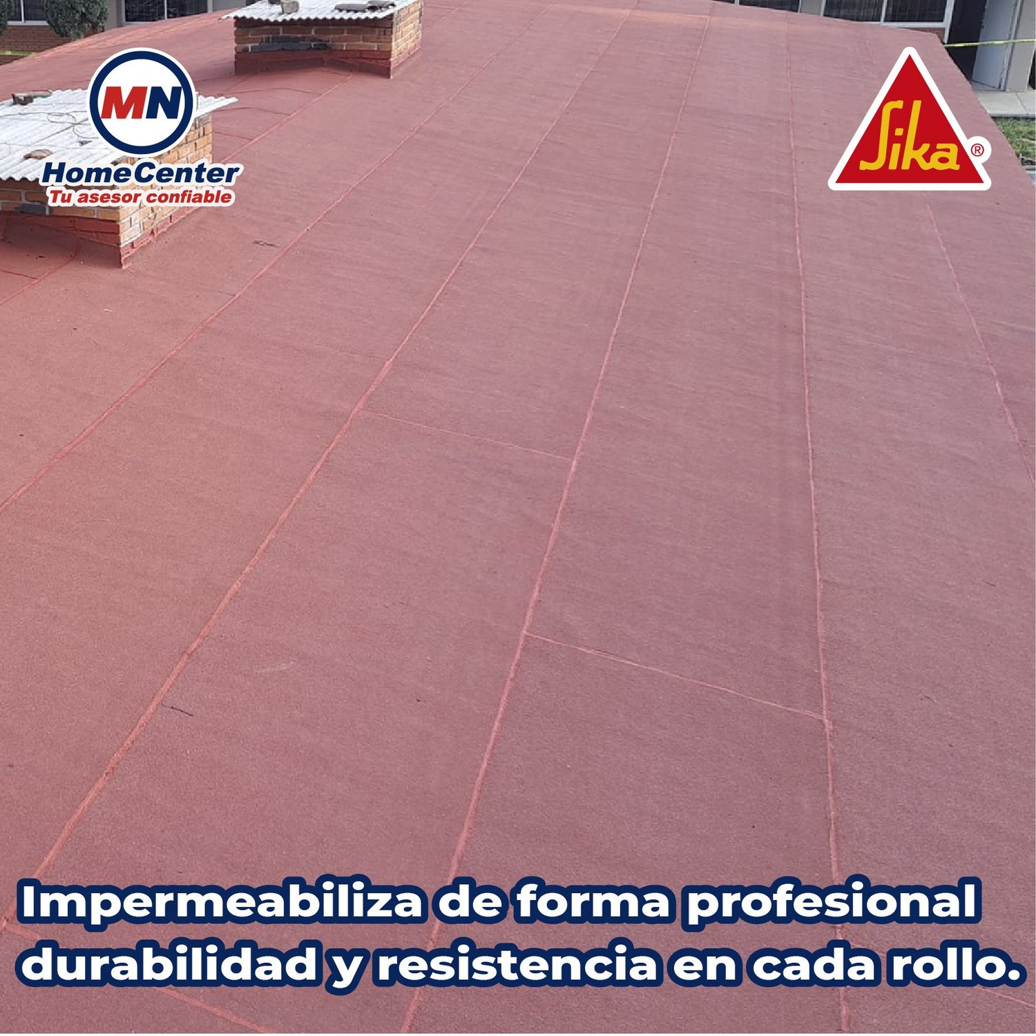 Imper prefabricado APP Sikashield 4.0mm F PL gravilla roja